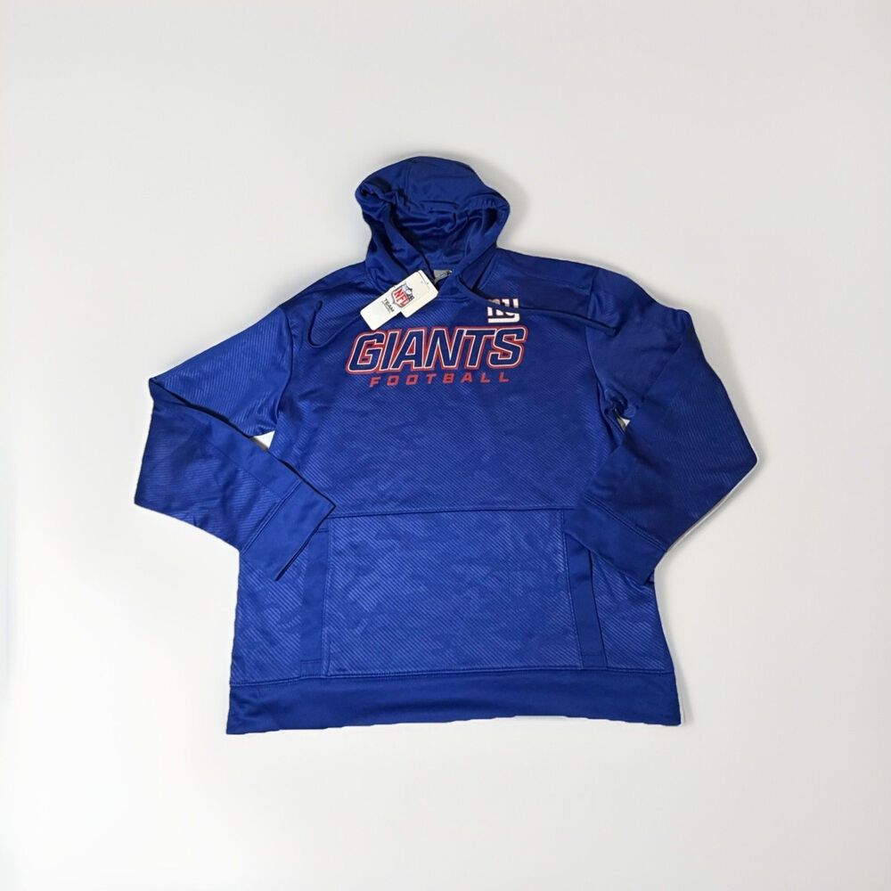 NWT New York Giants Football Pullover Hoodie Men’s Large Blue NFL Team Apparel